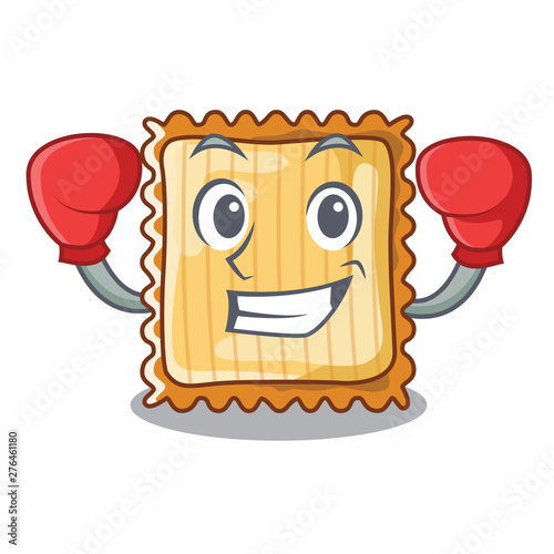 Boxing lasagne is put on character pan
