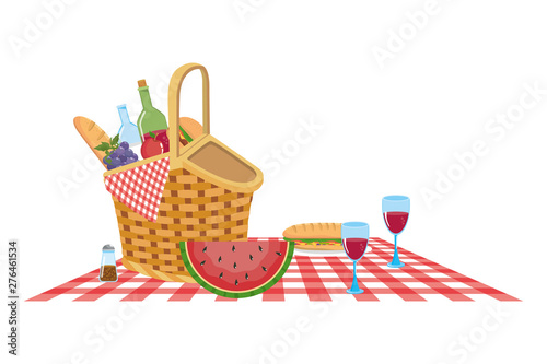 Isolated picnic basket design vector illustrator