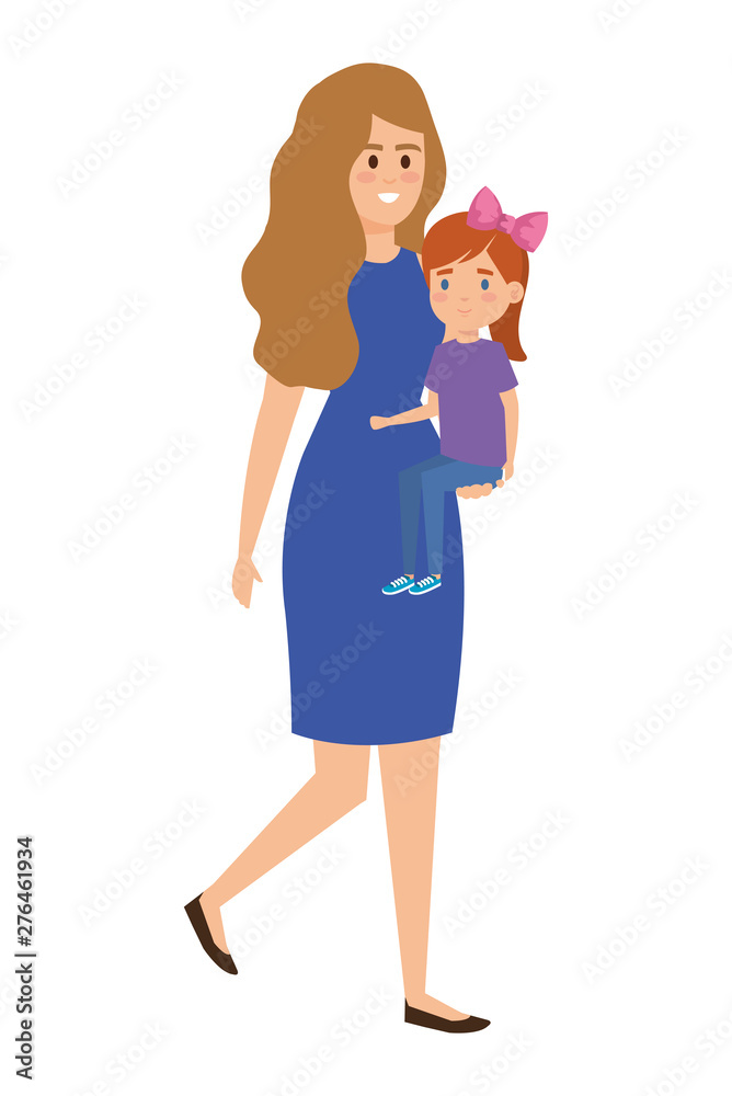 happy student girl with female teacher