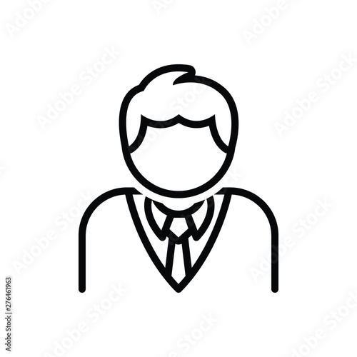 Black line icon for client 
