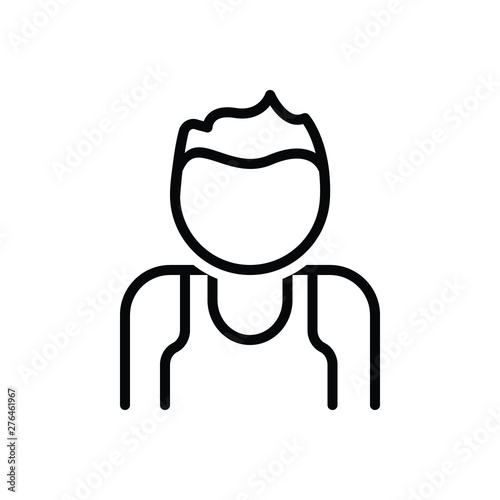 Black line icon for clubber 