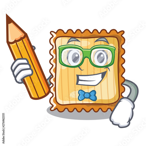 Student lasagne isolated with in the cartoon