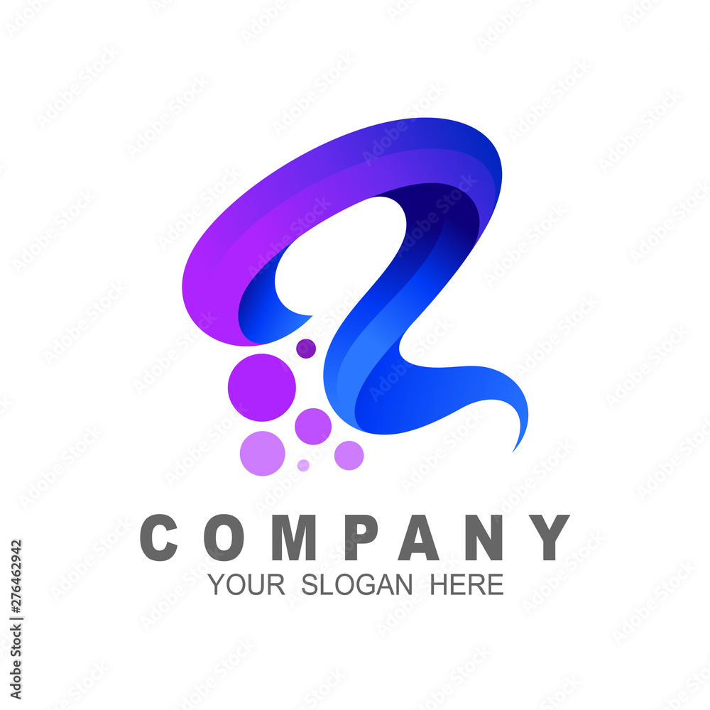 R logo with design template, 3d icon R logo with design template, 3d icon