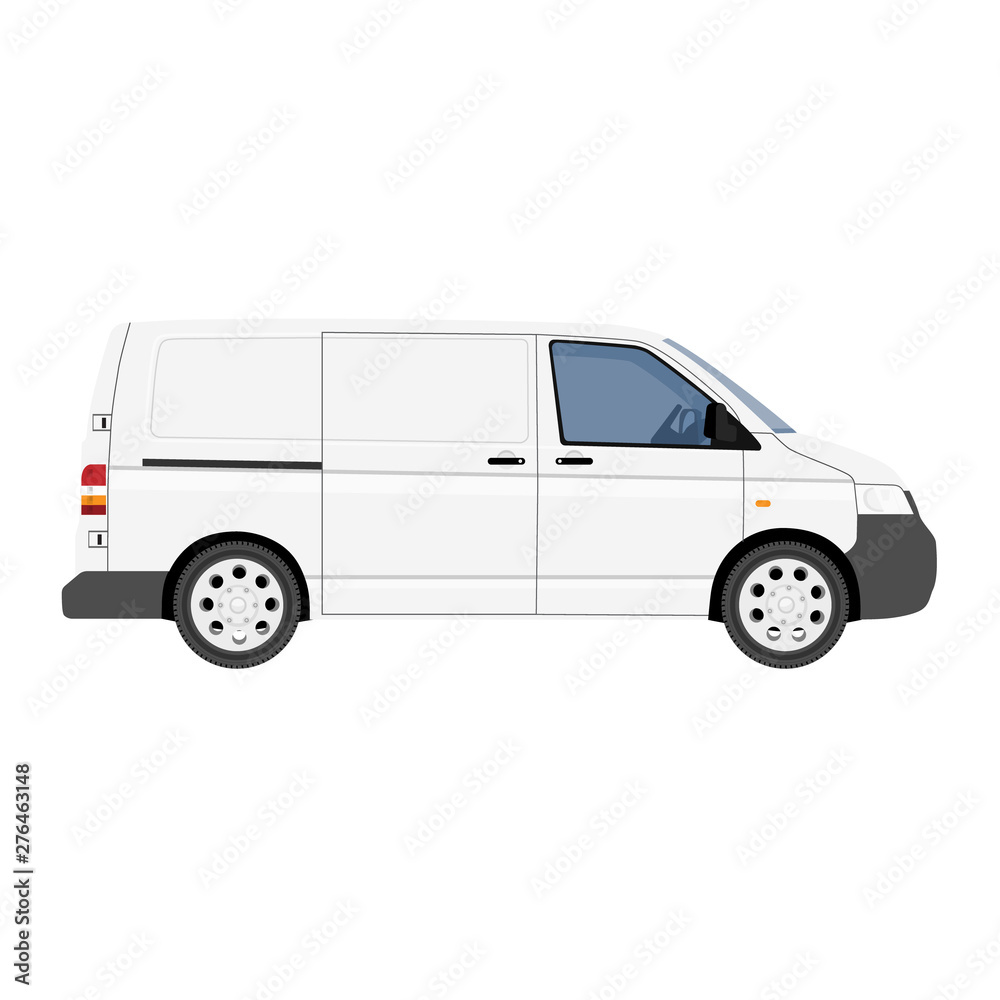 Hi-detailed Cargo Delivery Van vector template. Hi-detailed Cargo Delivery Van vector template.