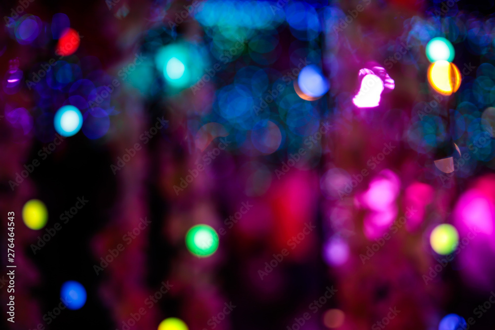 Abstract circular bokeh at night background.