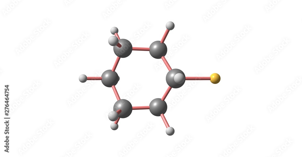 Bromocyclohexane molecular structure isolated on white Bromocyclohexane molecular structure isolated on white