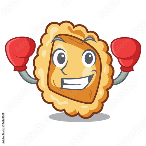 Boxing ravioli is served in cartoon plate