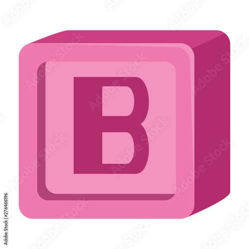 alphabet block toy baby with letter b