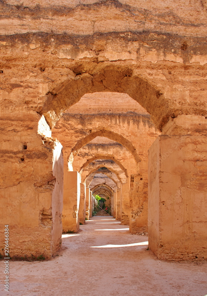 Ruins and arches in Meknes, Morocco