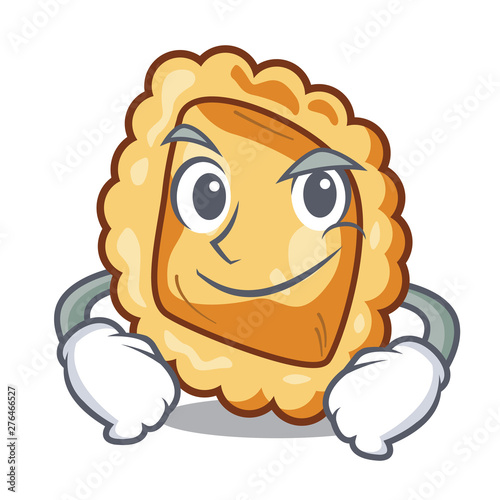 Smirking ravioli in the a cartoon bowl