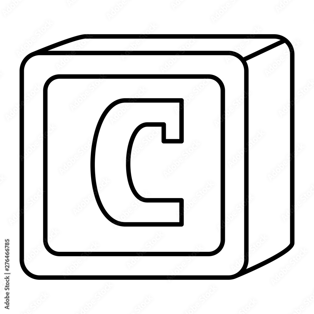 alphabet block toy baby with letter c alphabet block toy baby with letter c