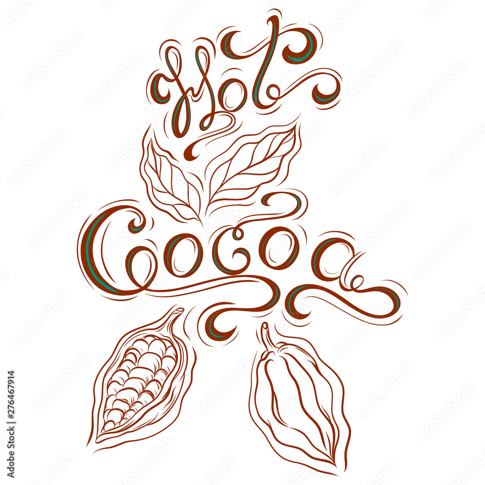 Obraz premium logo hot cocoa