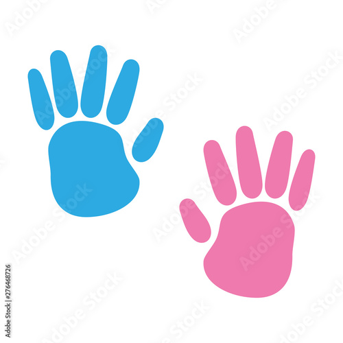 hands print colors paint icon