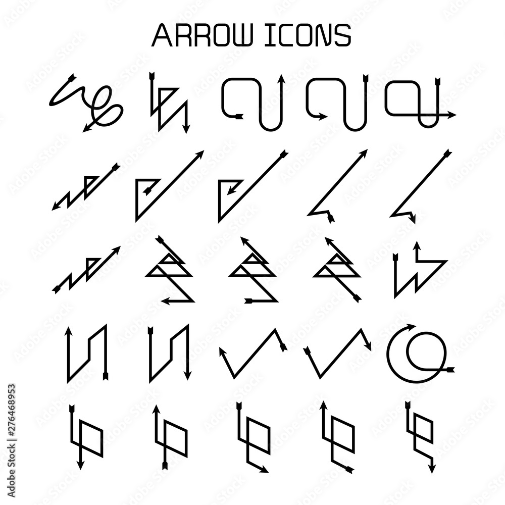 arrow and bow icons set arrow and bow icons set
