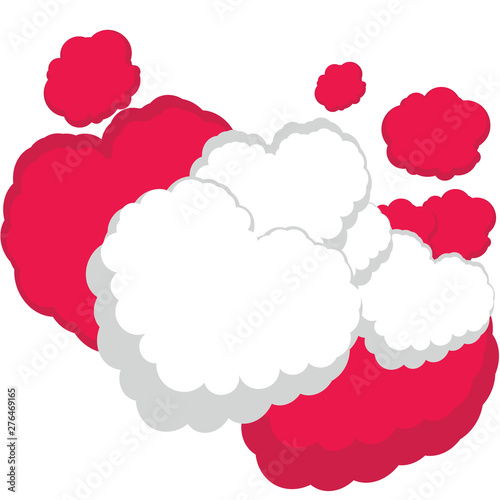 Love clouds, cloudy air clouds. Vector illustration. Vector EPS10