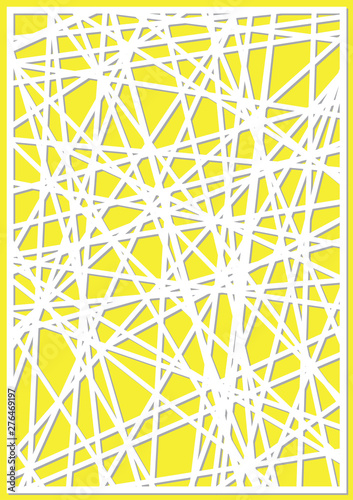 Install the decorative laser cutting panel. wood panel. Elegant modern geometric abstract pattern. Ratio. Vector illustration. EPS 10