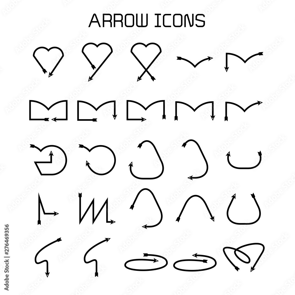 arrow and bow icons set arrow and bow icons set