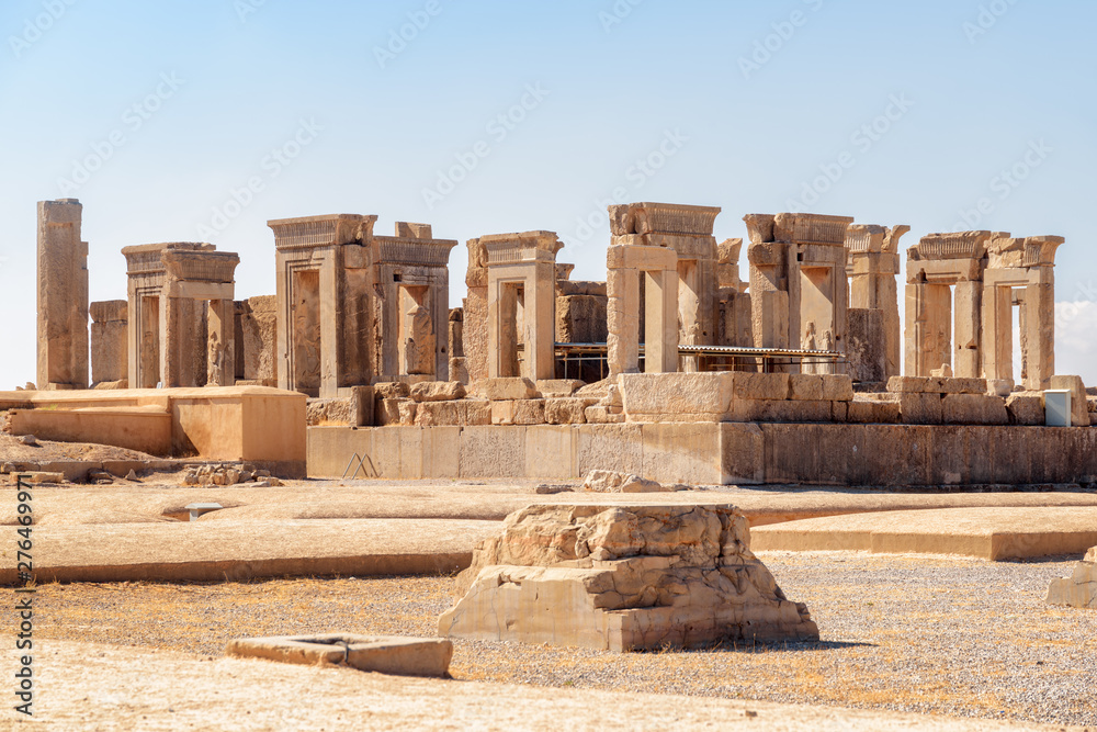 Wonderful main view of ruins of the Tachara Palace, Persepolis