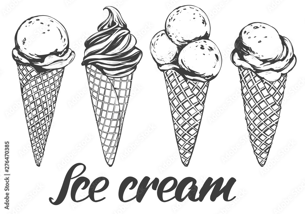 Ice Cream Colouring Pages
