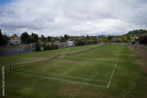 Empty tennis courts