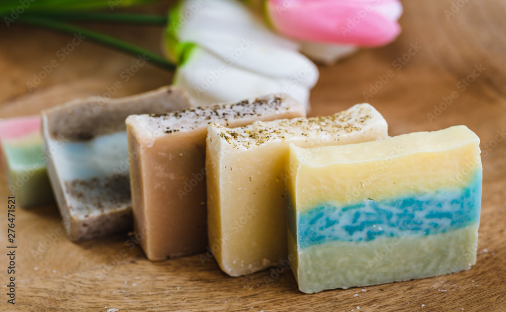 beautiful handmade colorful natural soaps