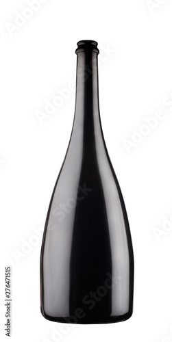 Fotografie large black champagne bottle isolated on white background