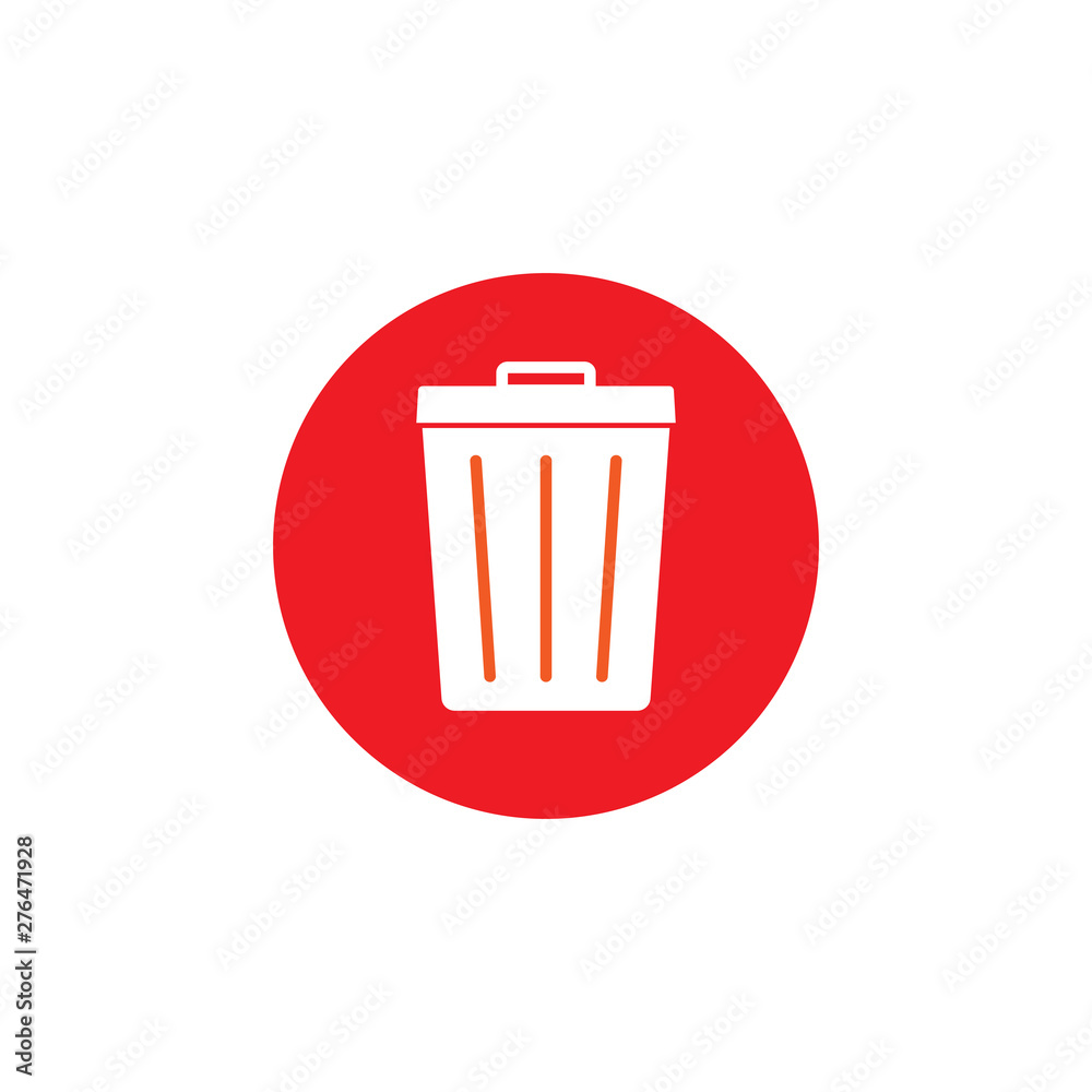 Delete, remove icon. Vector illustration, flat design.