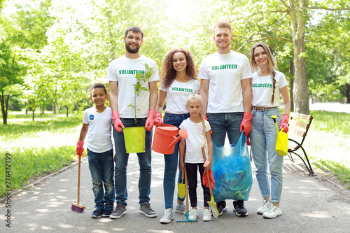 Volunteers during gardening...