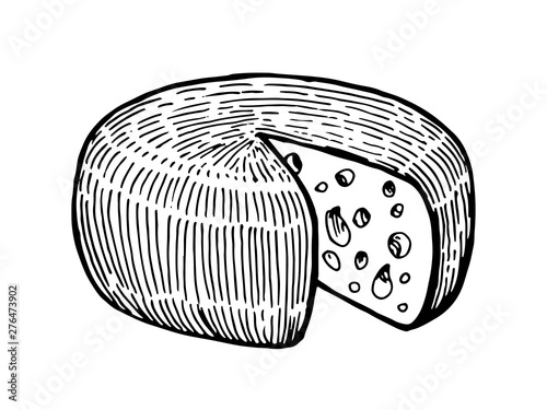 Cheese head. Vintage graphics for menu, labels, packaging design, restaurants and catering. Hand-drawn images