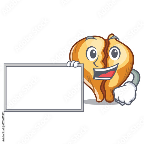 With board tortellini isolated with in the mascot