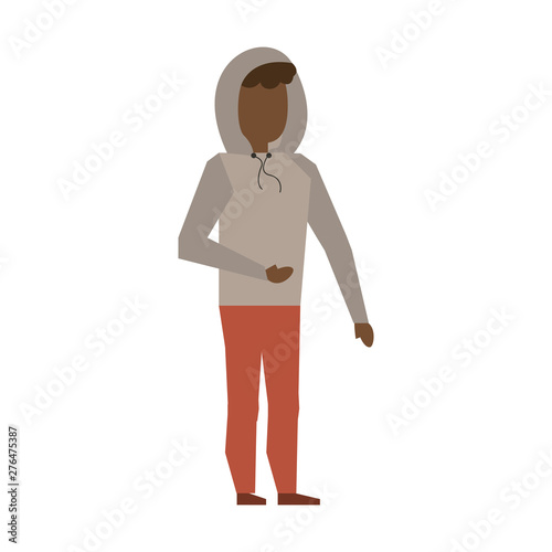 Young man faceless avatar with casual clothes