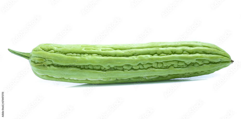 Bitter melon or Bitter gourd on white background Bitter melon or Bitter gourd on white background