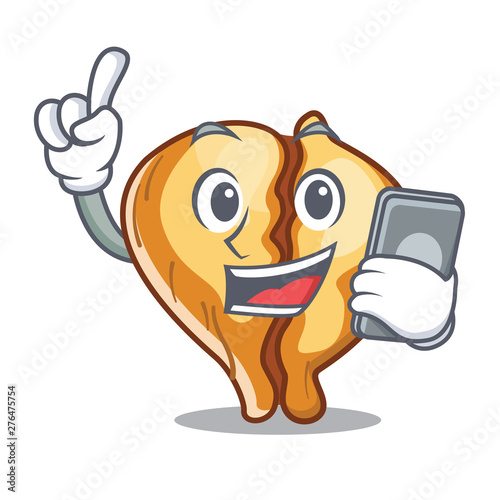 With phone tortellini isolated with in the mascot