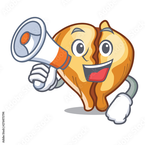 With megaphone tortellini isolated with in the mascot