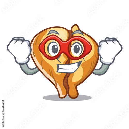 Super hero tortellini is cooked in cartoon pan