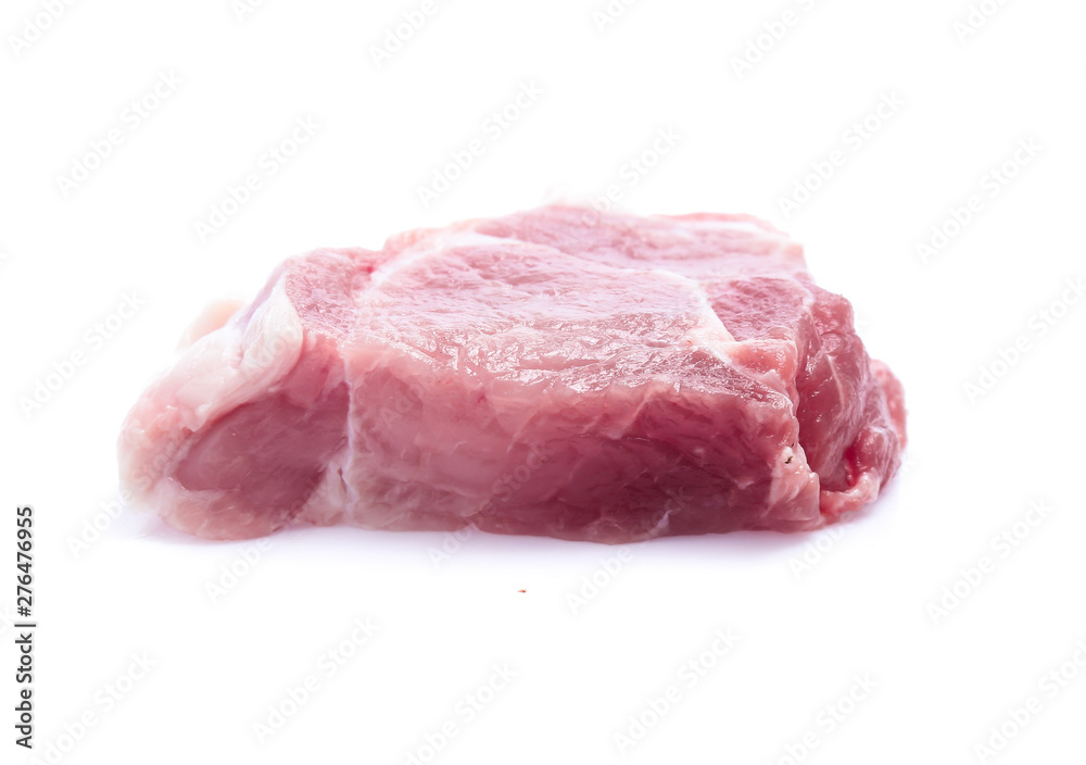 Fresh raw beef steak isolated on white background Fresh raw beef steak isolated on white background