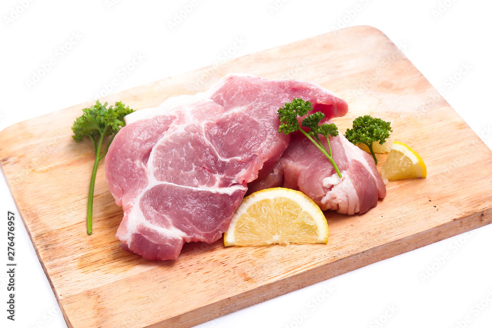 Fresh raw beef steak isolated on white background Fresh raw beef steak isolated on white background