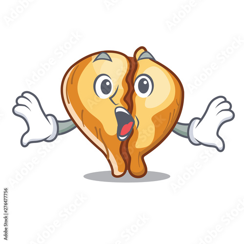 Surprised tortellini is served in cartoon board