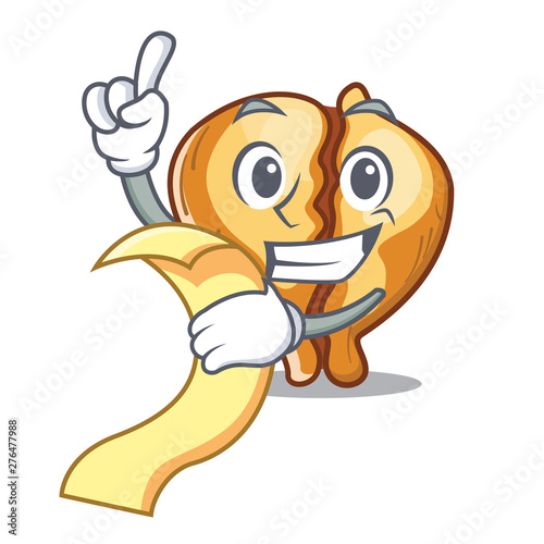With menu tortellini is served in cartoon board