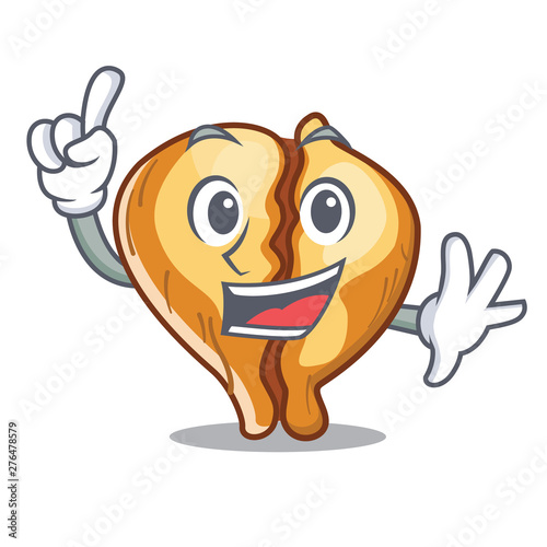 Finger tortellini in the a character bowl