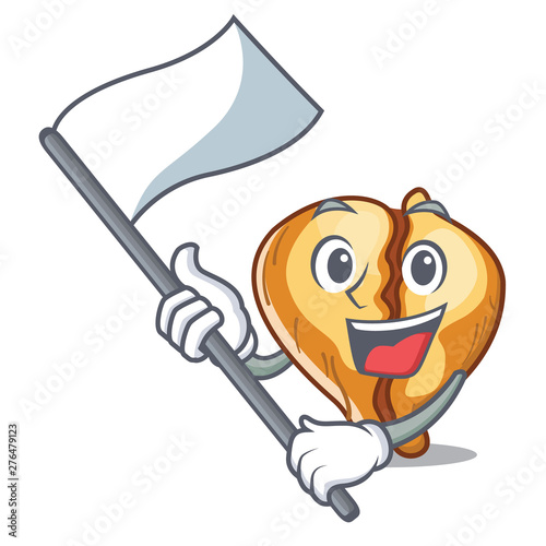 With flag tortellini in the a character bowl
