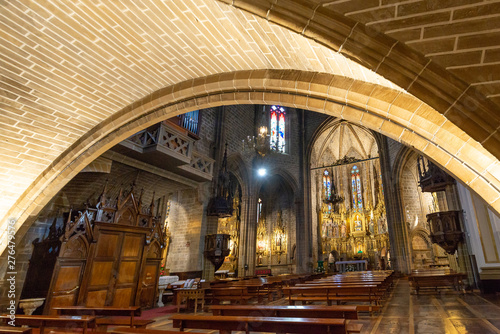 Interior of the church of San Saturnino  Pamplona  Spain