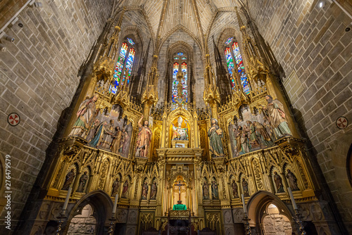Obraz na płótnie Gothic altarpiece of the church of San Saturnino, Pamplona, Spain w salonie