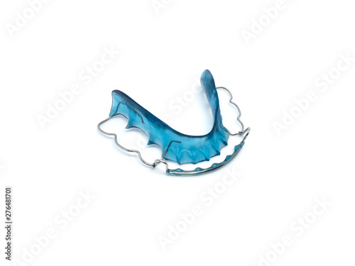 Retainer blue on a white background, isolated