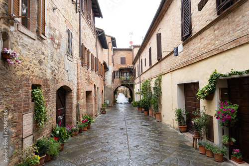 Street of the city Orvieto  Italy  Toscana.