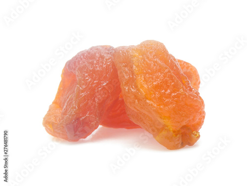 Dry apricot isolated on the white background
