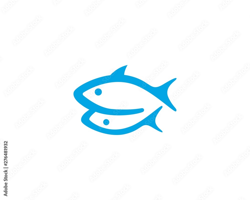 Fish icon illustration vector template design Fish icon illustration vector template design
