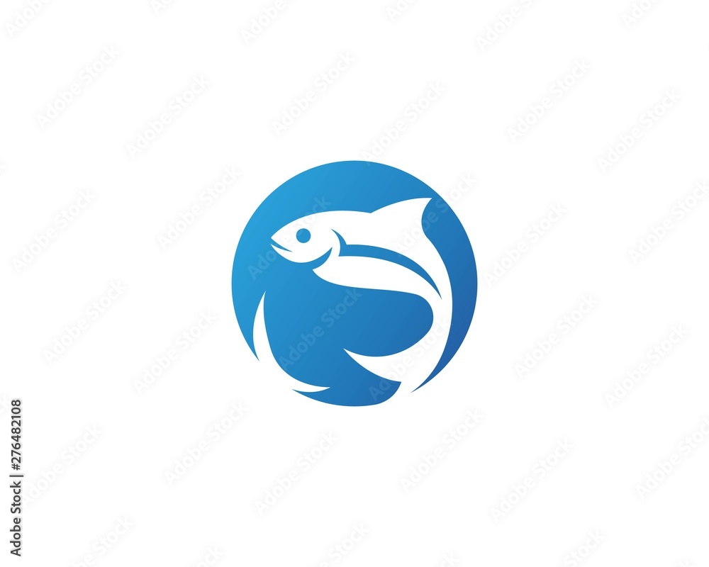 Fish icon illustration vector template design Fish icon illustration vector template design