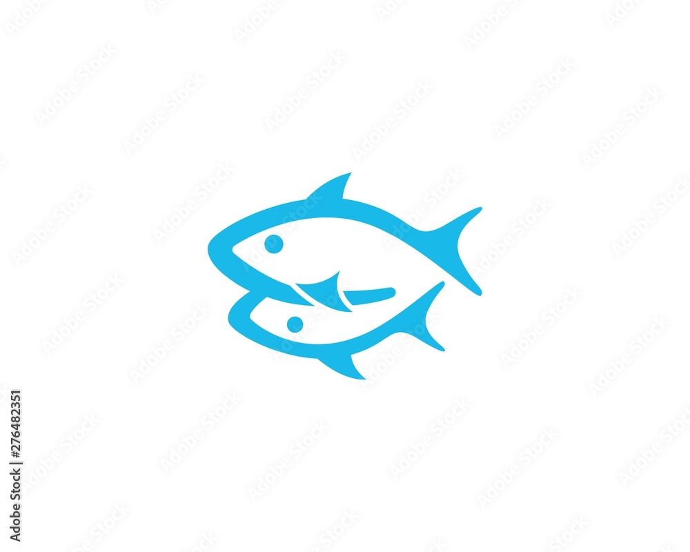 Fish icon illustration vector template design Fish icon illustration vector template design