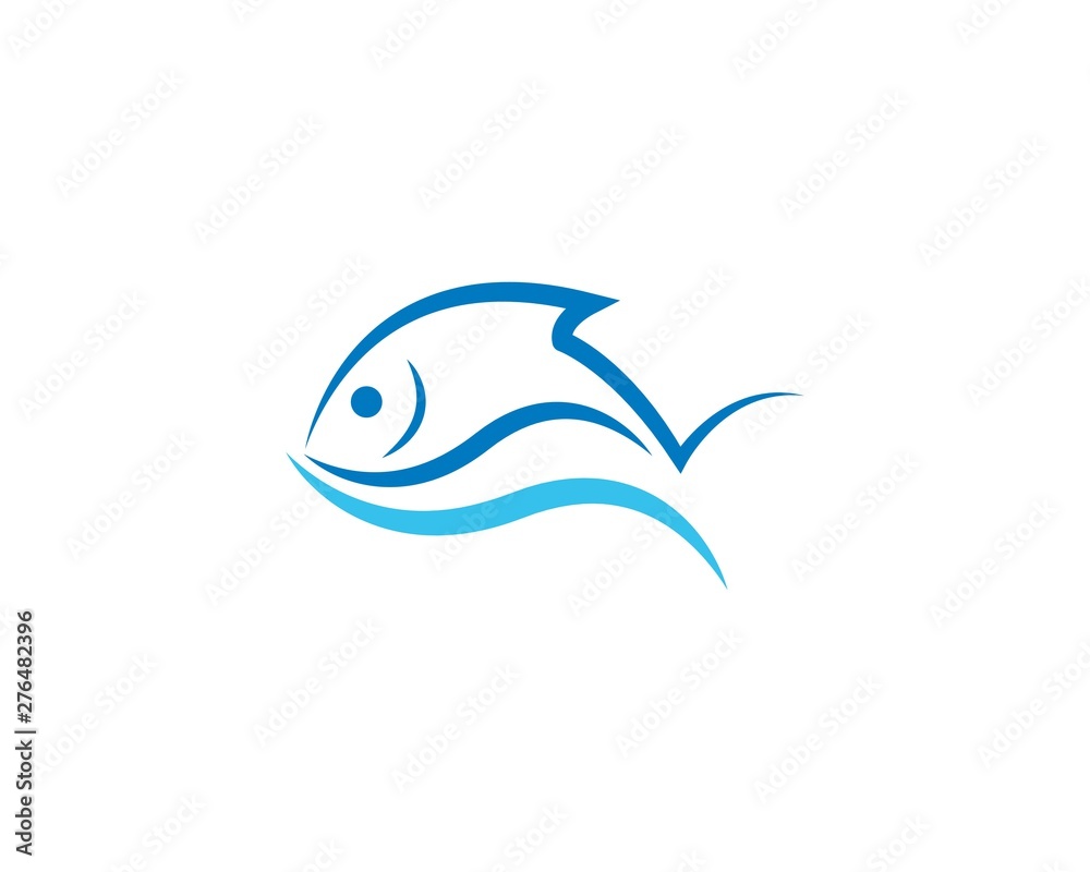 Fish icon illustration vector template design Fish icon illustration vector template design
